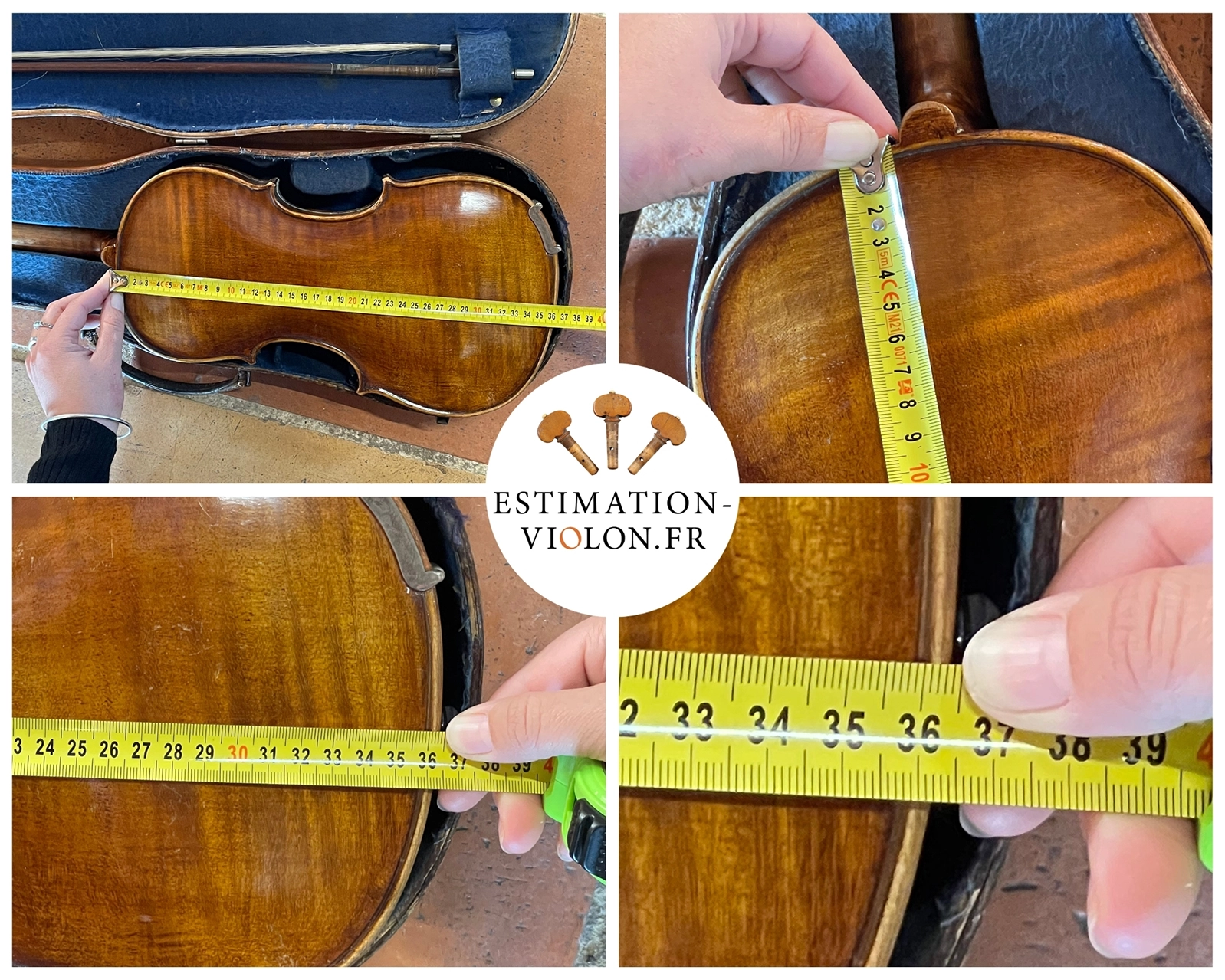 Mesurer son violon avec un mètre